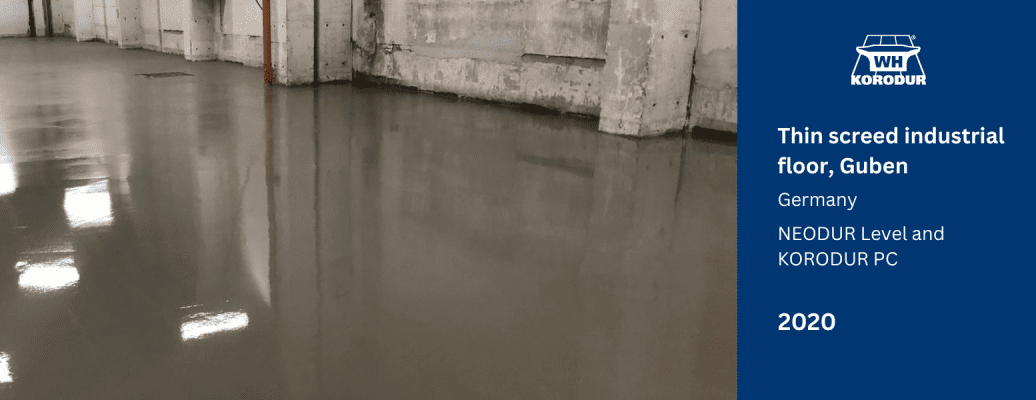 Thin screed industrial floor, Guben